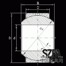 關(guān)節(jié)軸承 GE10-PB, 根據(jù) DIN ISO 12 240-1 標(biāo)準(zhǔn)，尺寸系列 K，需維護(hù)