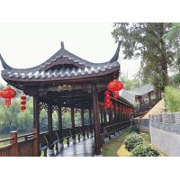 防腐木長廊，風雨連廊，園林廊架，產(chǎn)品規(guī)格多樣，可來圖定制